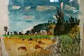 Nicolai Cikovsky Wisconsin Farm 15 x 20 Watercolor EB $485.jpg -|- Date Added: 06-16-2011 